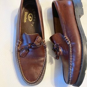 Dexter brown leather comfort tassel loafers size 8 N